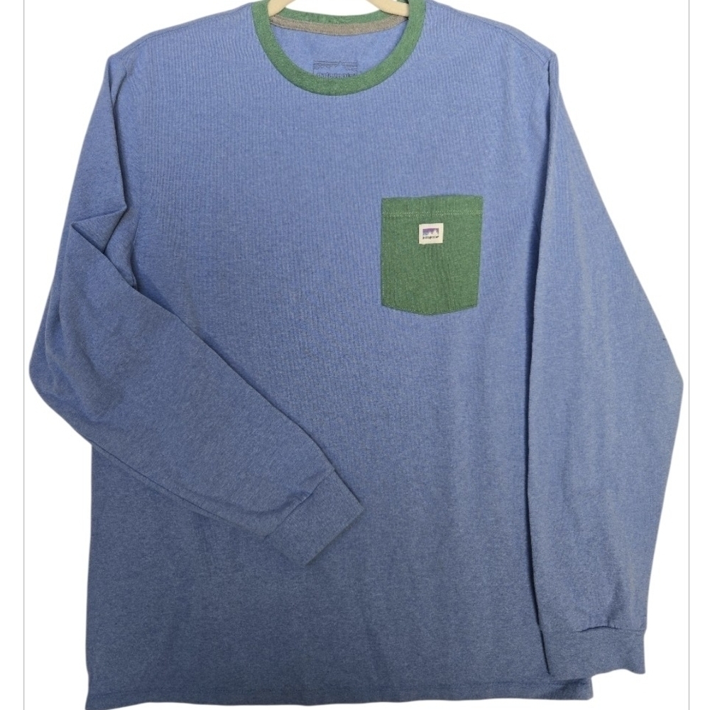 PATAGONIA(New) Blue T Shirt.Size Men's M, Women's L - Picture 2 of 9